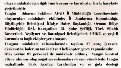 Malatya’nın Pütürge ilçesi Tepehan mevkiinde çıkan orman yangını, yetkililerin hızlı