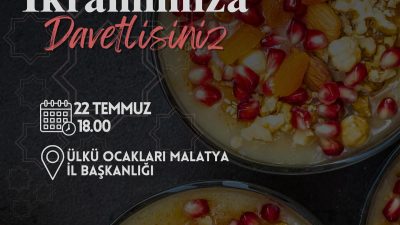 Ülkü Ocakları Malatya İl Başkanlığı, geleneksel aşure ikramı etkinliğiyle Malatya