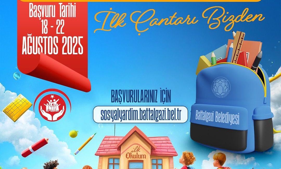 İlk Çantalar Battalgazi Belediyesi’nden Battalgazi Belediyesi Sosyal Yardım İşleri Müdürlüğü, ilkokula başlayacak çocuklar için