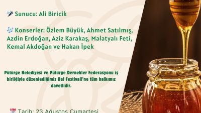 Pütürge Belediyesi ve Pütürge Dernekler Federasyonu iş birliğiyle düzenlenen Bal