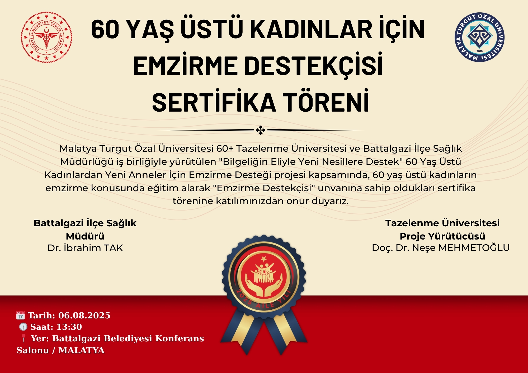 Bilgeliğin Eliyle Yeni Nesillere Destek Projesi60 Yaş Üstü Kadınlar için