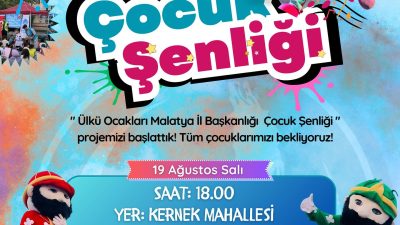 Ülkü Ocakları Malatya İl Başkanlığı tarafından düzenlenen “Çocuk Şenliği” projesi,