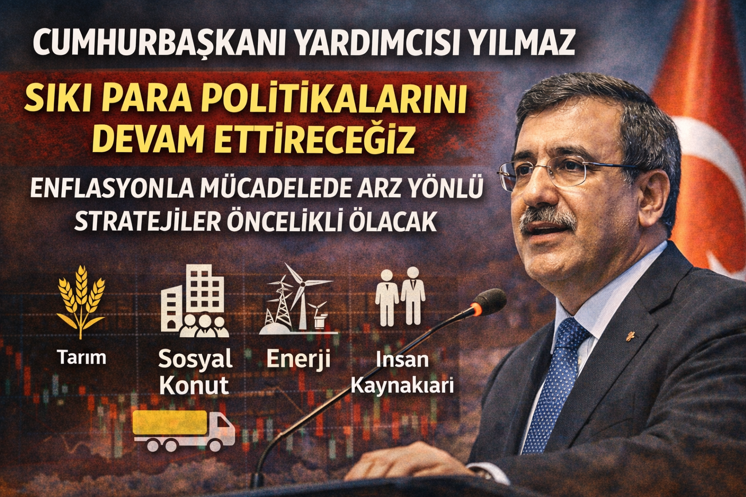 Cumhurbaşkanı Yardımcısı Cevdet Yılmaz, enflasyonla mücadele kapsamında uygulanan sıkı para