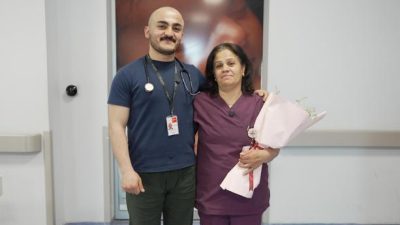 Malatya’da pratisyen hekim Buğra Şekerci, aynı hastanede ebe olarak görev