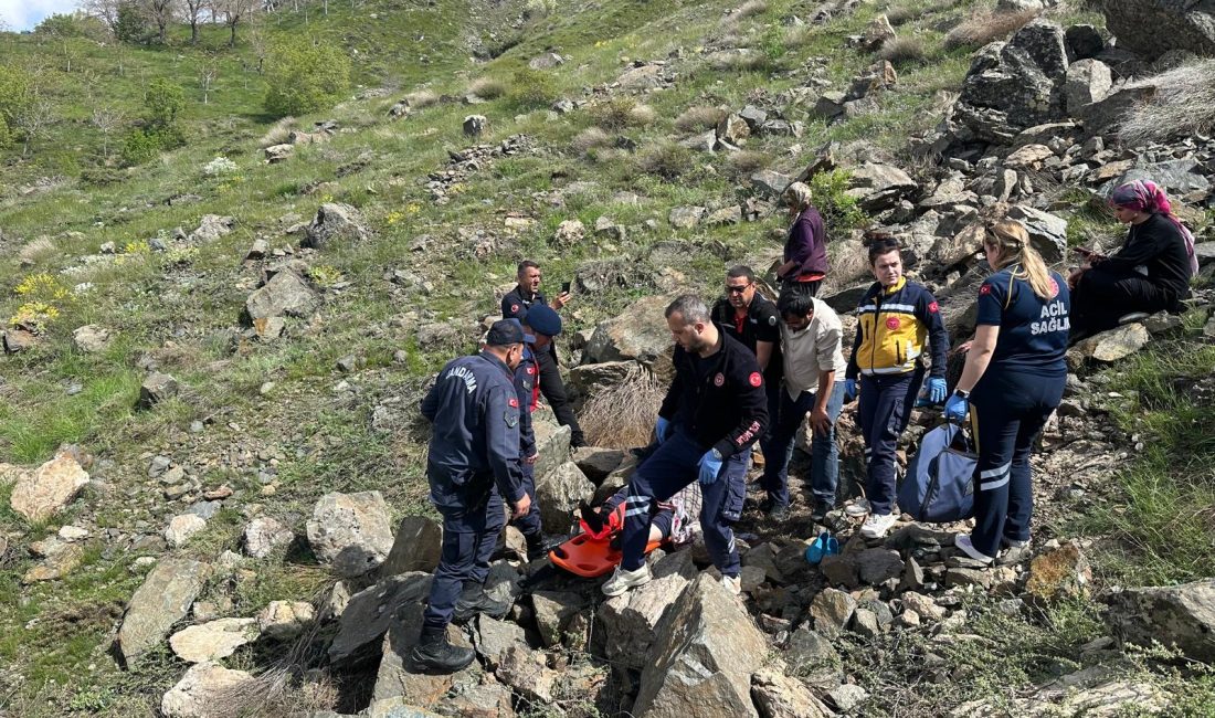 Malatya’nın Pütürge ilçesinde keçilerini otlatırken kayalıklardan düşen 80 yaşındaki kadın,