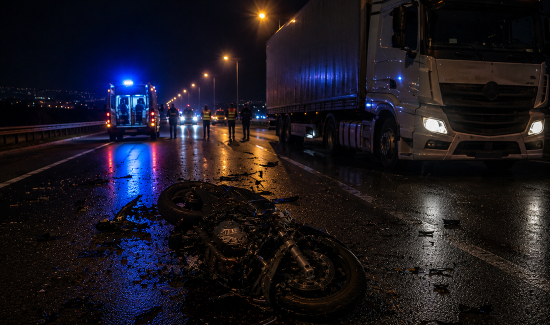 Malatya’da tır ile motosikletin çarpıştığı kazada ağır yaralanan motosiklet sürücüsü