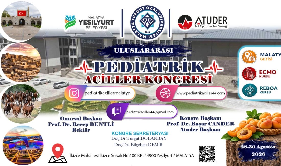 Malatya’da 28-30 Ağustos tarihlerinde düzenlenecek Uluslararası Pediatrik Aciller Kongresi’nde çocuk